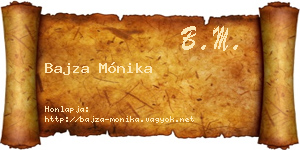 Bajza Mónika névjegykártya